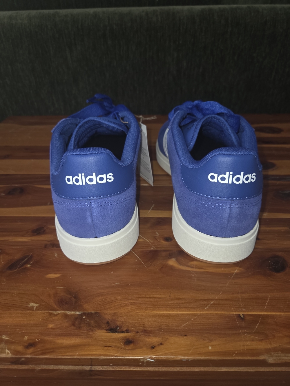 Adidas Blue Suede Campus-Style Sneakers with White Stripes - Picture 3 of 5